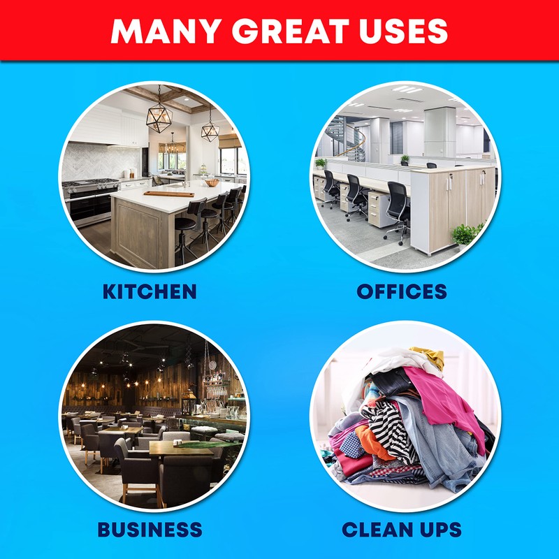 65 Gallon Clear Trash Bags Heavy Duty (MegaPack 50 Bags