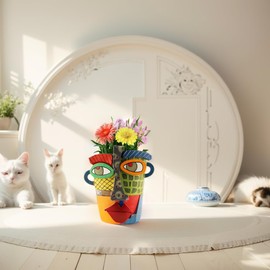 MaiQidd Picasso Brutalist Abstract Beauty Face Flower Pot, Head Planter for Indoor Plants, Funny Abstract Planters