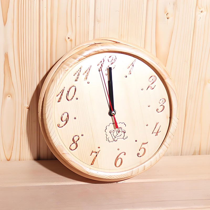 Niiyen Wooden Sauna Clock Steam Room Timer- Simple Wall Timer