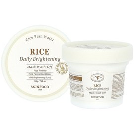 Skinfood Rice Daily Brightening Mask Wash-Off 210g Rice Bran Powder Exfoliating Pack / 스킨푸드 라이스 데일리 브라이트닝 마스크 워시오프 210g 쌀겨가루 각질제거팩