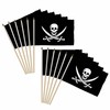 Jack Rackham Pirate 12x18in Stick Flag - 1 dozen pack