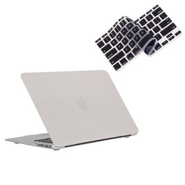 RUBAN Case Compatible with MacBook Air 13 Inch (Models: A1369 & A1466, Older Version 2010-2017 Release), Slim Snap On Hard Shell Protective Cover and Keyboard Cover (Stone Gray)