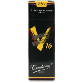 Vandoren SR7235 Tenor Sax V16 Reeds Strength 3.5; Box of 5, Black