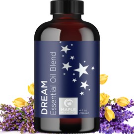 Sleep Essential Oil Blend for Diffuser - Dream Essential Oil for Diffusers Aromatherapy and Wellness with Ylang-Ylang Clary Sage Roman Chamomile and Lavender Essential Oil for Nighttime Support 4oz