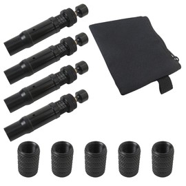 YTXXDEUS Adjustable Auto-Stop Tire Air Down Kit (10-30 PSI) Screw-on Tyre Deflator Tool- 4 Pieces Deflator Valves and one Zipper Pouch,for Most 4x4 Vehicle