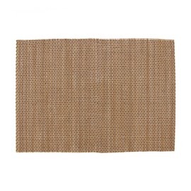 BambooMN Bamboo Placemat/Sushi Rolling Mat - 18.5" x 13" - Brown with String, 6 pcs