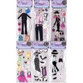 Forever In Time 3D Sticker Trendz DIVA GIRL - Jewelry Clothes Makeup Shop - NIP - Pink