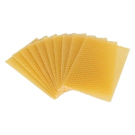 Daiilg Beeswax Sheets 10Pcs Beeswax Foundation Sheets Wax Foundation for Bee Frames Natural Honeycomb Sheets Beeswax Sheets