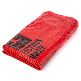 Aluf Plastics 45 Gallon (40" x 47") Red Infectious Waste Bags - Meets DOT Federal Requirements - Case of 100