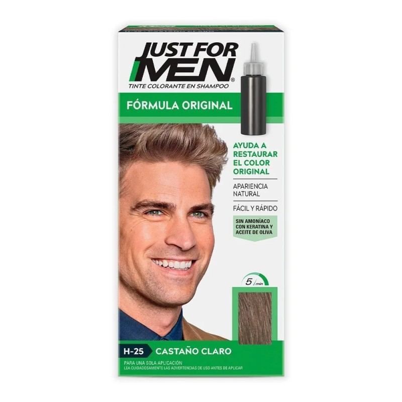 Shampoo con Tinte Just for Men Fórmula Original Larga Duración