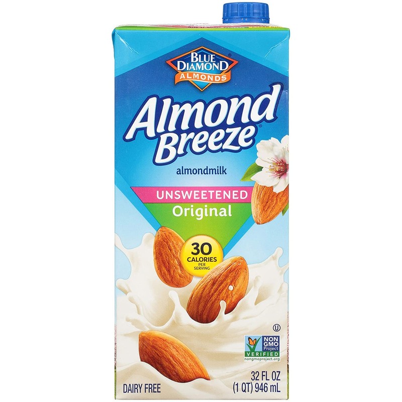 Almond Breeze Dairy Free Almondmilk Unsweetened Original 32 Oz Boxes,