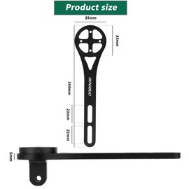 Quixotical Out Front GPS Computer Handlebar Mount, Integrated Aero Handlebar Out Front Cycling Computer GPS Bike Mount, Compatible with Garmin and Edge Explore