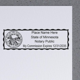 MaxLight Premium Pre-Inked Minnesota Notary Public Stamp, 7/8 x 2-1/4, State Board Compliant, Ideal for Minnesota Notary Public, MN Notary Stamp, Long-Lasting Impressions, Easy to Use