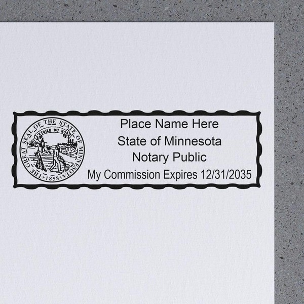 MaxLight Premium Pre-Inked Minnesota Notary Public Stamp, 7/8 x 2-1/4,