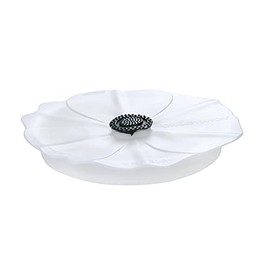 Charles Viancin - Poppy Pop Silicone Lid for Food Storage - 8''/20cm - Airtight Seal on Any Smooth Rim Surface - BPA-Free - Freezer, Refrigerator and Dishwasher Safe - White Lilia