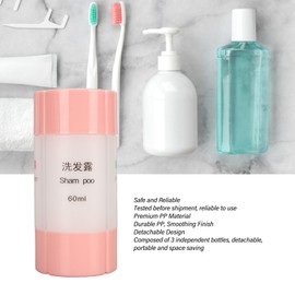 Travel Dispenser, Travel Bottles, Travel Size Containers, 4 in 1 Travel Dispenser Small Light Strong Plastic Multi Purpose Shower Bottle for Shampoo Lotion Toiletries Soap