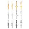 Aroncent Men's Earrings Set, Stainless Steel Stud Earrings, Unisex, Crucifix,