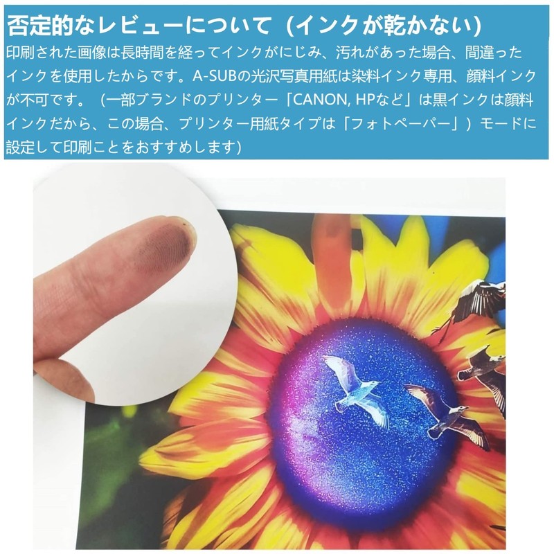 A-SUB Photo Paper Clean Glossy Paper 0.18mm Thin A4 50