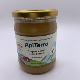 Api Terra Unprocessed Raw Honey Sunflower 22 Oz