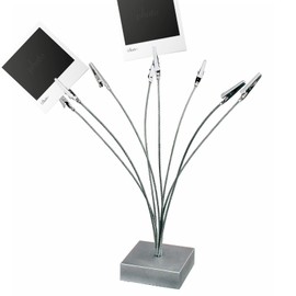 Sporgo Photo Holder Memo Clip Holder: Postcard Holder, Photo Holder Desk Memo Clip with Clips, Memo Holder for Wedding, Office, Decoration, Party (8 Clips)