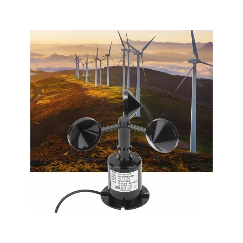 풍속 센서 0-70m/s 환경 출력 펄스형 3컵 풍속계 Anemometer 0-70m/s
