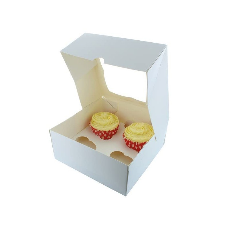 White 4 Cupcake/Muffin Box