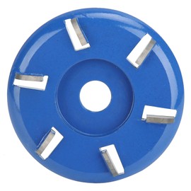 Yctze 6 Teeth Steel Wood Carving Disc, Milling Cutter, Woodworking Tool, Angle Grinder Accessories for Garden Tools, 125 mm Diameter, Ideal for Wood Cutting (Curved