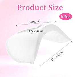 WLLHYF 3 Pairs of Inset Shoulder Pads 1.5 cm Thick Breathable Sponge Shoulder Pads for Men and Women Clothing Slanted High and Low Shoulders Blazers T-Shirts, White, Unit size