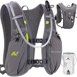 N NEVO RHINO Running Vest, Lightweight Hydration Vest, Insulated Water Backpack with 1.5L Water Bladder for Hiking, Trail, Running,Marathons,Cycling