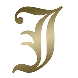 Applicable Pun Old English Letter J - Vinyl Decal for Outdoor Use on Cars, ATV, Boats, Windows and More - Gold 4 Inches Tall