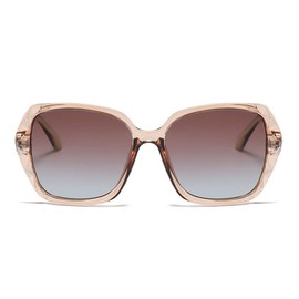 SECALIFE Women Sunglasses, UV 400 Glasses Oversized Polarized Light Large Frame Sunglasses Rhinestone Sunglasses for Women Ladies Sun Glasses Eyewear, Brown