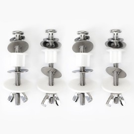 Fanmitrk 4 x Toilet Lid Fixing Stainless Steel 304, Toilet Seat Screw Toilet Seat Hinge Fittings