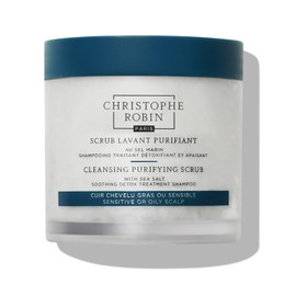 Christophe Robin Cleansing Purifying Scrub with Sea Salt for Oily and Itchy Scalp Detox 250ml (Low Dioxane)