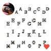 Nail art English initials black, 1 piece, 03.Alphabet (black)-22 V / 네일아트 영문 이니셜 블랙, 1개, 03.알파벳(블랙)-22 V