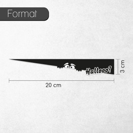 Sticker Monster - Hallooo - Cistern Toilet I 20 x 3 cm I Funny Corner Eyes I dv634