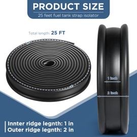 2 inches Fuel Tank Strap Isolator, Gas Tank Strap (Length 25 Feet), Fit for Most Semi-Trailer Trucks Seal