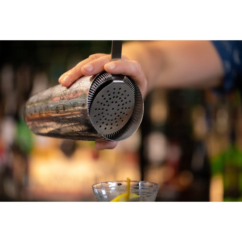 Beaumont CZ410 Cocktai Strainer, Stainless Steel, Silver