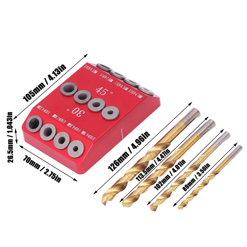 Hole Locator Drilling Kit Multi Angle Pocket Holes Doweling Jig