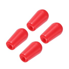 MECCANIXITY 4Pcs Guitar 3 Way Pickup Switch Tip M3.5 Plastic Toggle Switch Knobs for LP Electric Guitar, Red