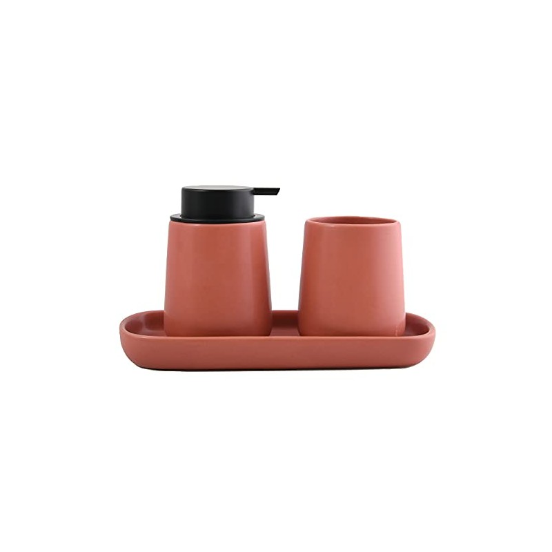 MSV Maonie Ceramic Liquid Soap Dispenser 300 ml Matt Terracotta