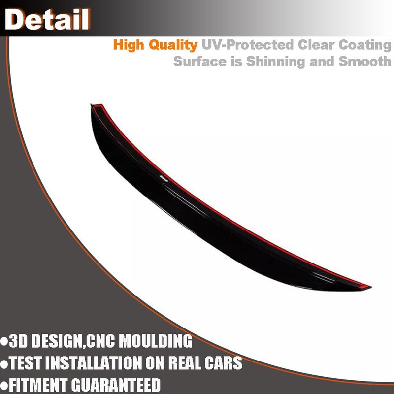 MCARCAR KIT Stinger Trunk Spoiler for Kia Stinger 2018-2023 Fiberglass