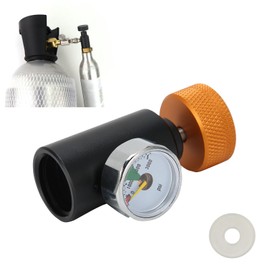 Pilipane CO2 Tank Refill Adapter Connector Kit, CO2 Adapter for Soda Stream Water Maker with 3000psi Pressure Gauge, Soda Water Cylinder CO2 Refill Connector Adapter Accessories