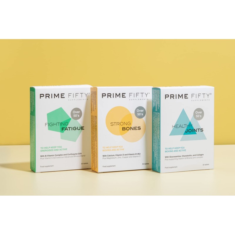 Prime Fifty Strong Bones Supplements – 28 Multivitamin Tablets with