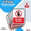 6-Pack - Do Not Touch Safety Vinyl Sign Stickers -