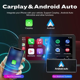 CarPlay Android Auto Autoradio Car Navigation Stereo GPS Radio 10.33" QLED Touchscreen Headunit Tablet for Vw Tiguan 2010-2021 if Applicable Octa Core 4G+64G