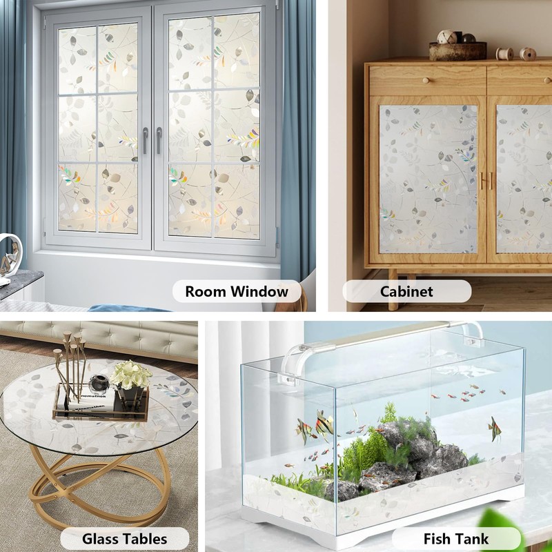 LEMON CLOUD Window Privacy Film Stained Static Cling Glass Film