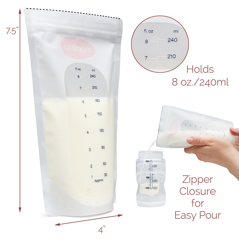 Unimom Premium 240ml Breast milk Storage Bags (Pack of 50)