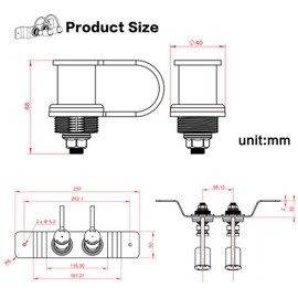 Jamgoer Battery Jump Post Waterproof Remote Battery Terminals with Heavy Duty Mounting Bracket UTV/ATV Battery Relocation Kit Battery Chargeing Post for Marine Car RV Truck