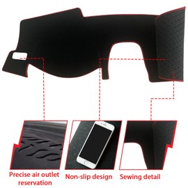 INUBOXES Tapete antideslizante para tablero de salpicadero, compatible con Honda 11th Civic 2022 2023, protector solar (borde rojo)