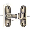 INIRET 2 Packs Barn Door Latches,90/180 Degree Gate Lock,Flip Gate
